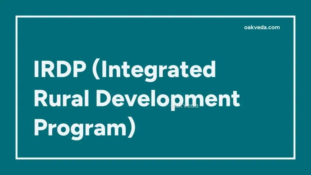 IRDP (Integrated Rural Development Program)