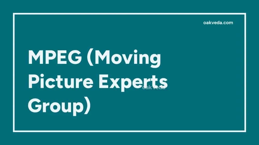 MPEG (Moving Picture Experts Group)