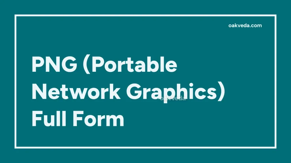 PNG (Portable Network Graphics) Full Form