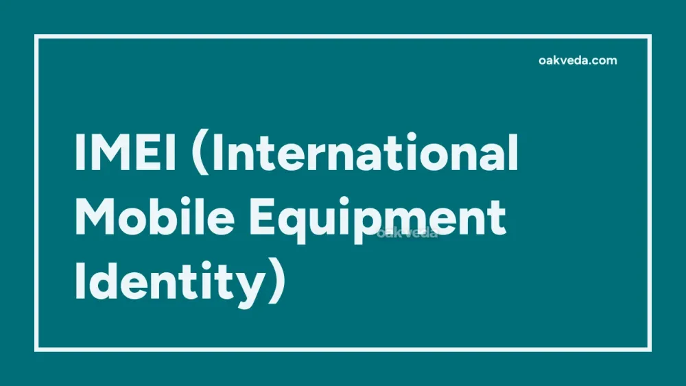 IMEI (International Mobile Equipment Identity)