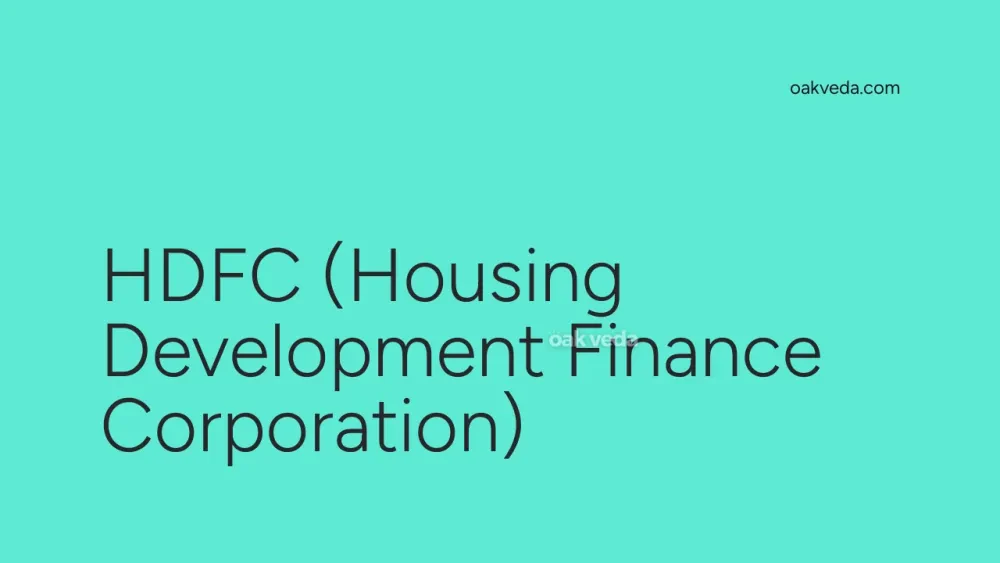 HDFC (Housing Development Finance Corporation)