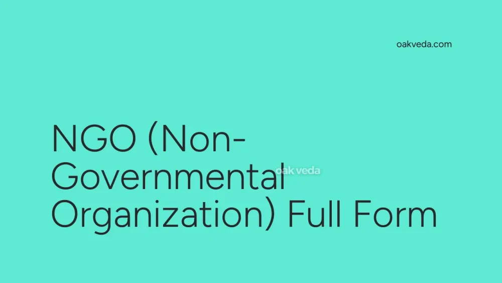 NGO (Non-Governmental Organization) Full Form