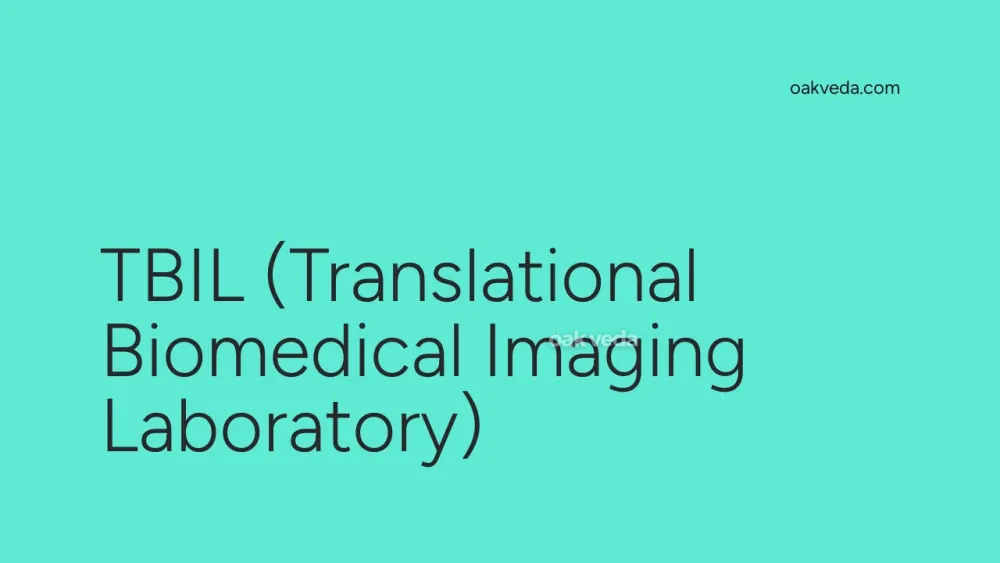 TBIL (Translational Biomedical Imaging Laboratory)