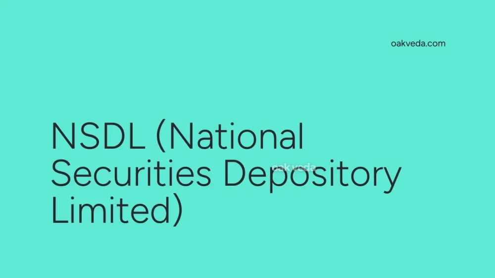 NSDL (National Securities Depository Limited)