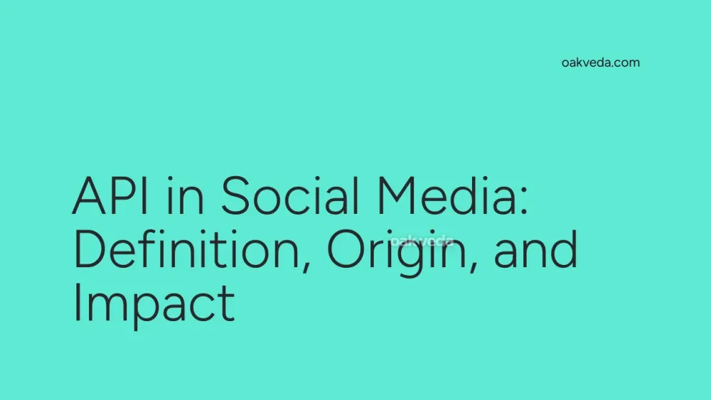 API in Social Media: Definition, Origin, and Impact