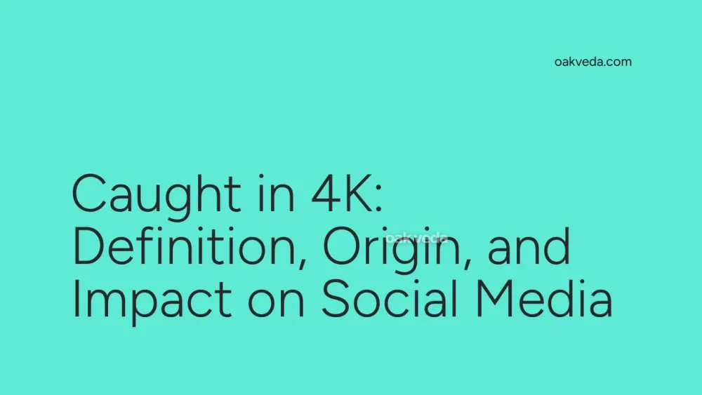 Caught in 4K: Definition, Origin, and Impact on Social Media