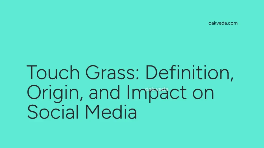 Touch Grass: Definition, Origin, and Impact on Social Media