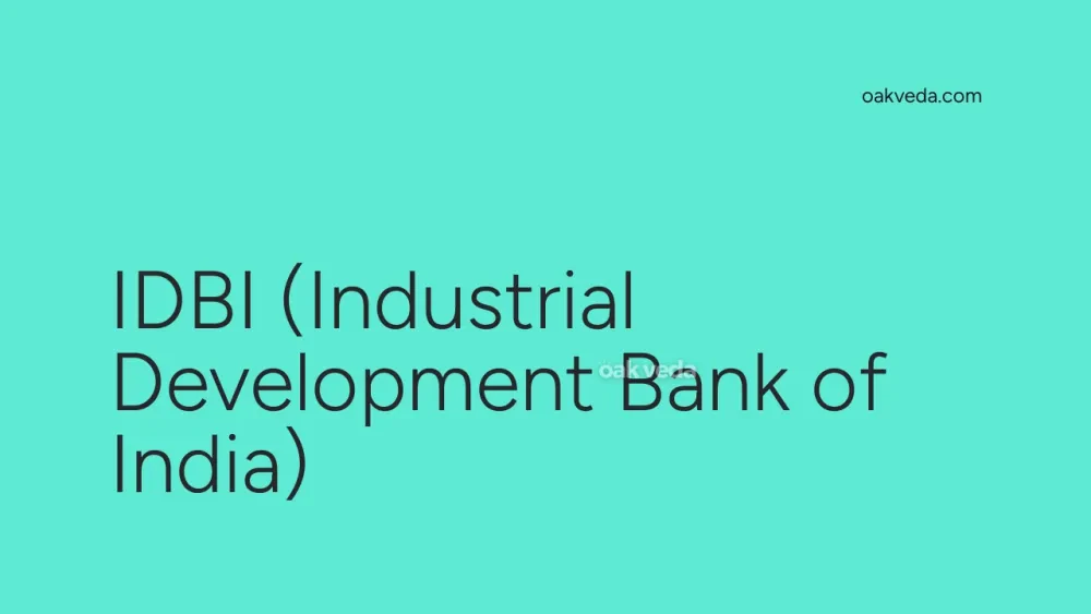 IDBI (Industrial Development Bank of India)