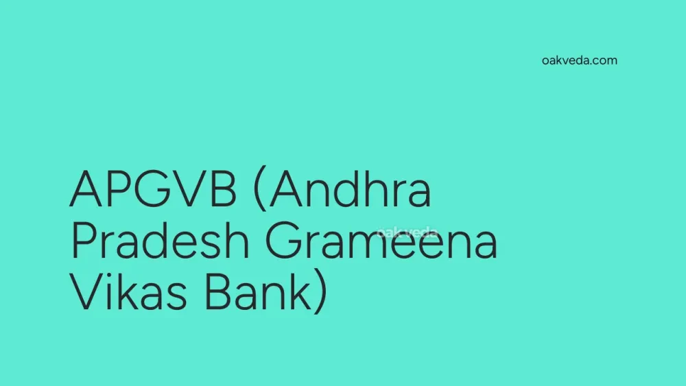 APGVB (Andhra Pradesh Grameena Vikas Bank)