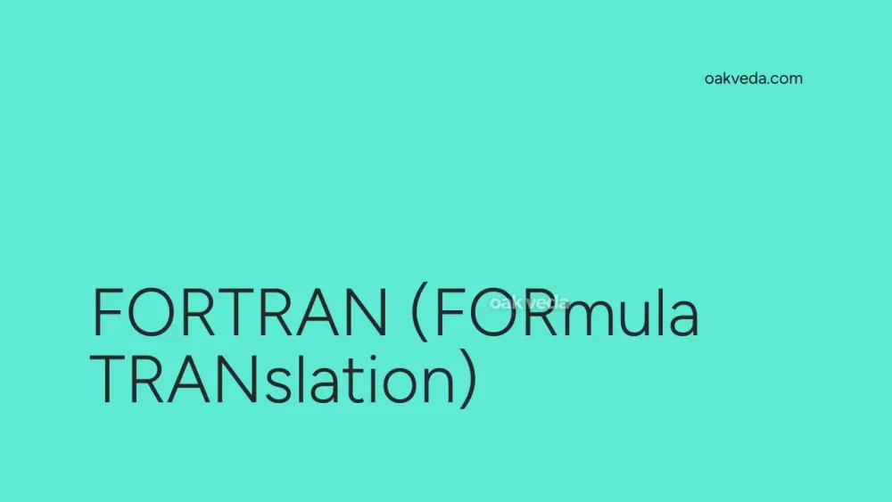 FORTRAN (FORmula TRANslation)