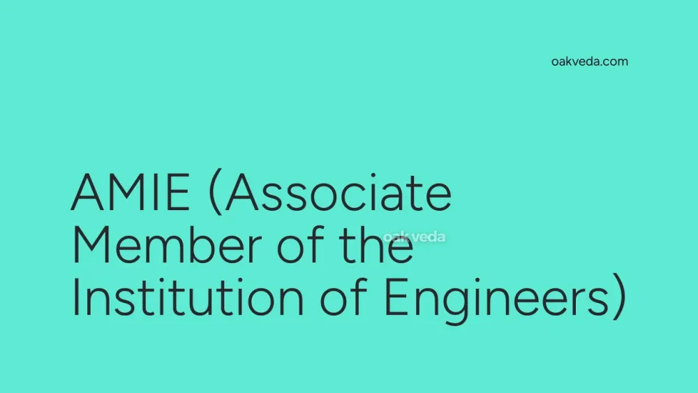 AMIE (Associate Member of the Institution of Engineers)