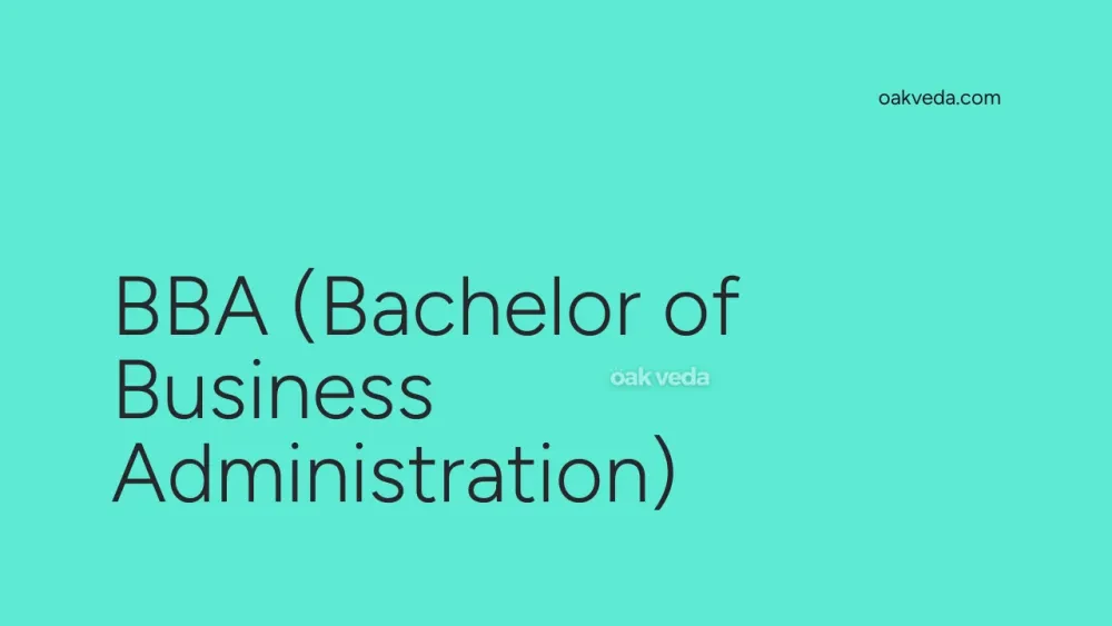 BBA (Bachelor of Business Administration)