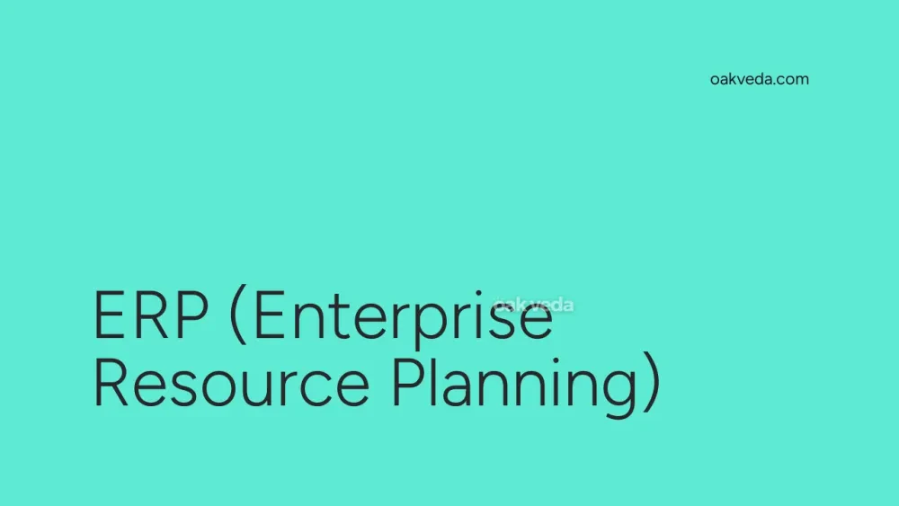 ERP (Enterprise Resource Planning)