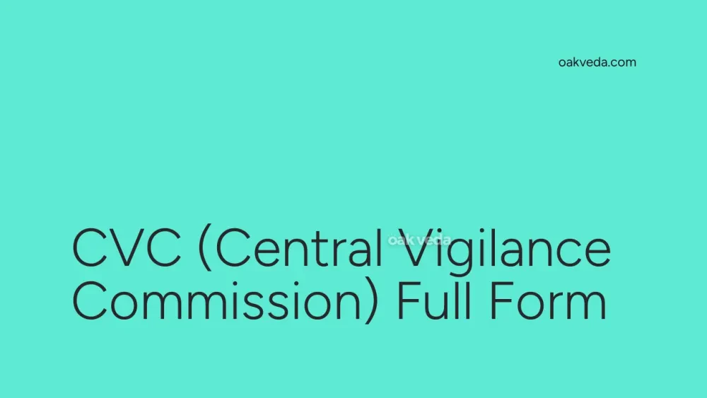 CVC (Central Vigilance Commission) Full Form