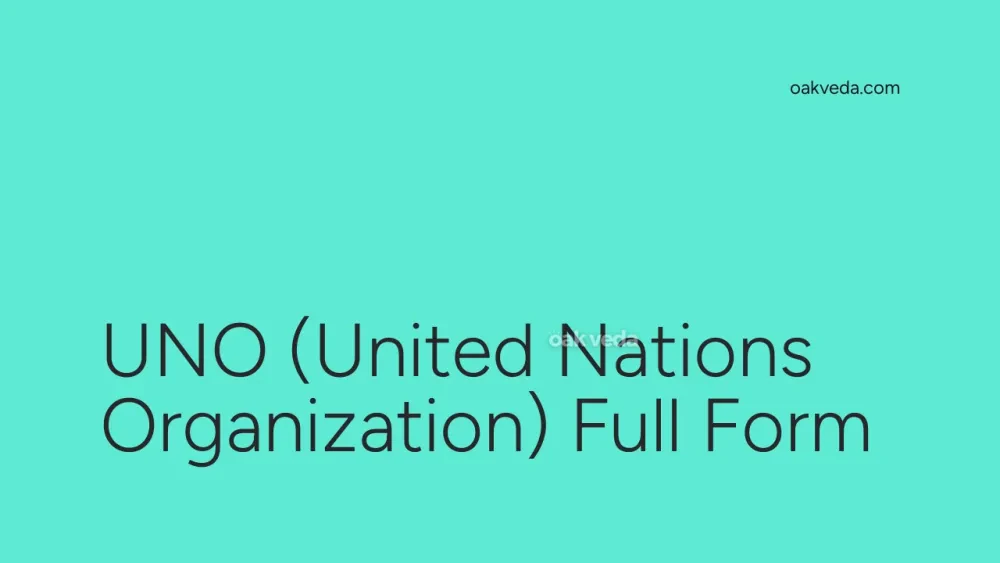 UNO (United Nations Organization) Full Form