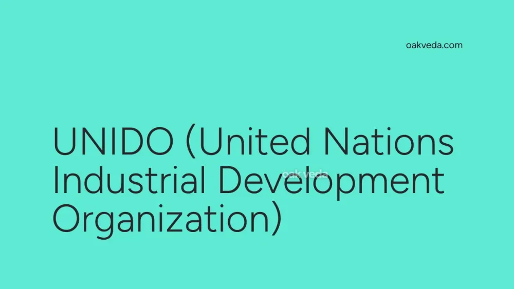 UNIDO (United Nations Industrial Development Organization)