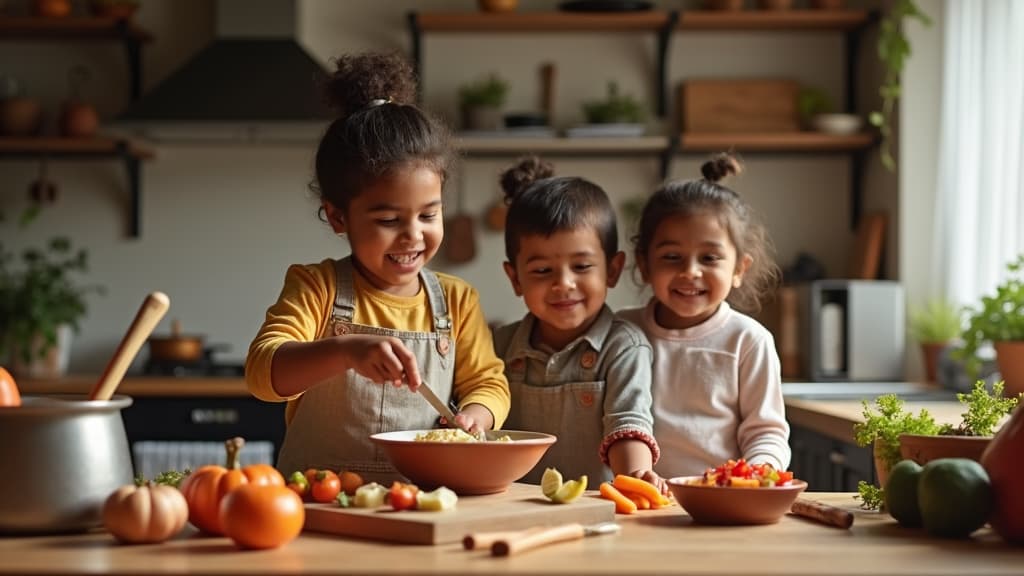 Kids enjoying Flameless Cooking