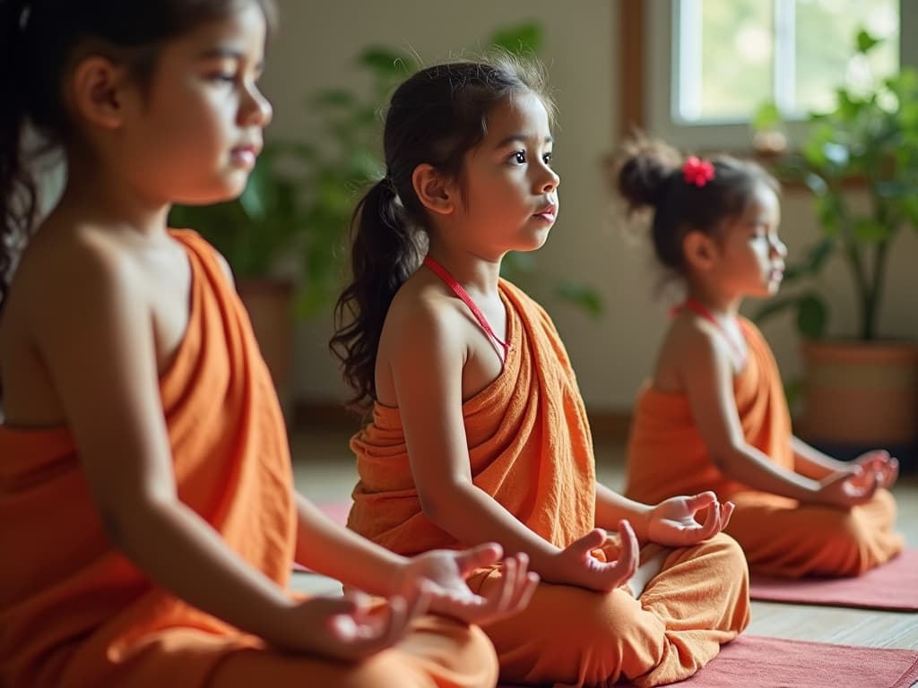 Kids practicing Meditation 